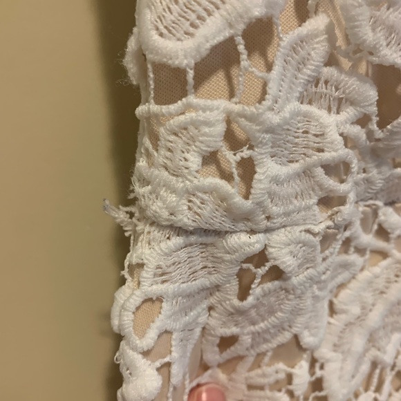 LOFT cream/nude lace overlay dress - Picture 12 of 13